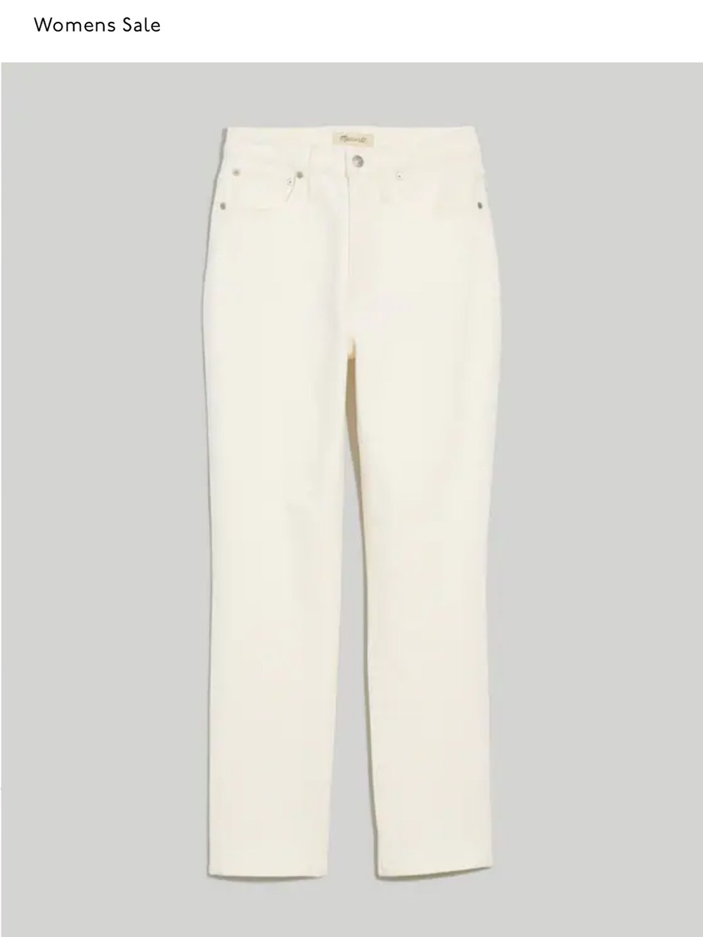 Madewell the plus curvy perfect vintage jean tile white